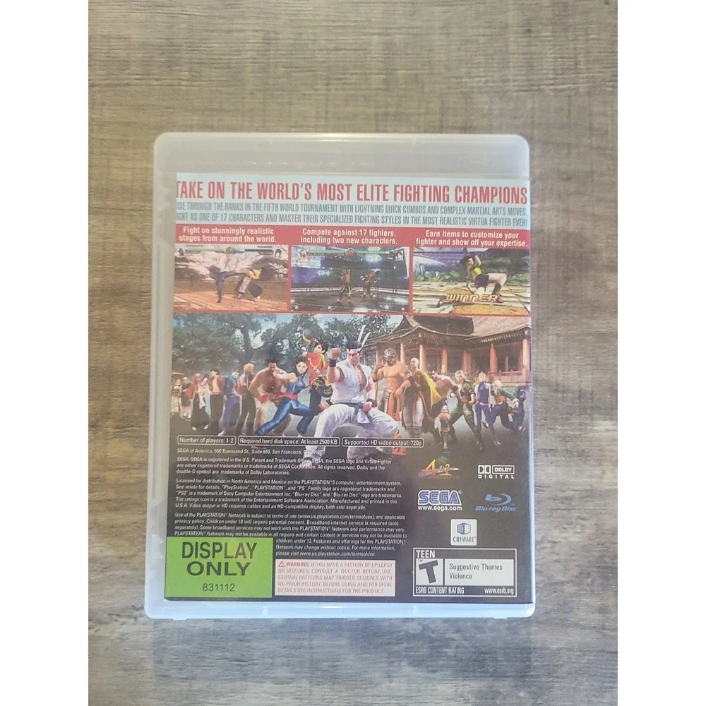 Virtua Fighter 5 (PS3‎ Playstation 3) Complete In Box W Manual CIB Excellent